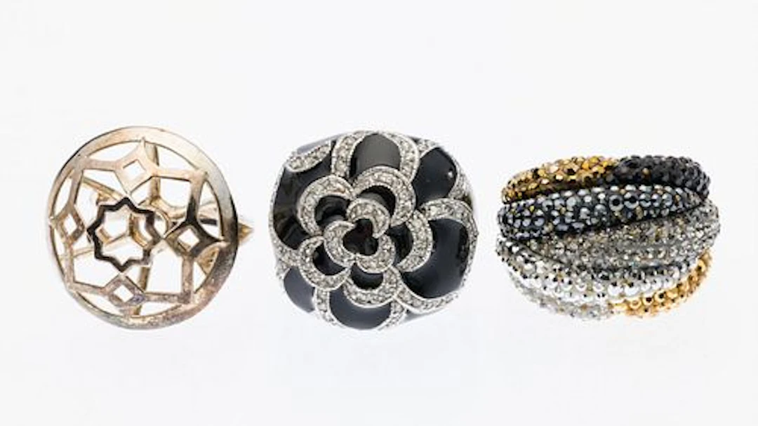 Three Gold and Sterling Rings, Including Tiffany