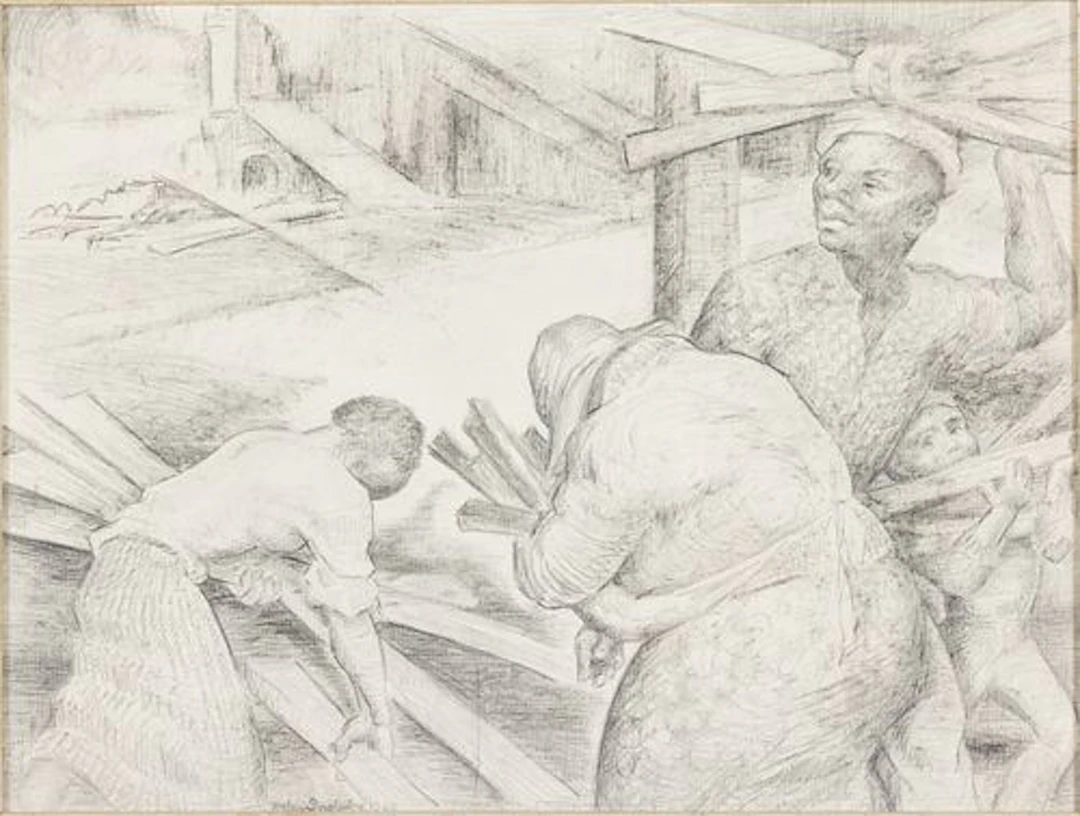 Helen Hatch Inglesby, Women Working, Graphite