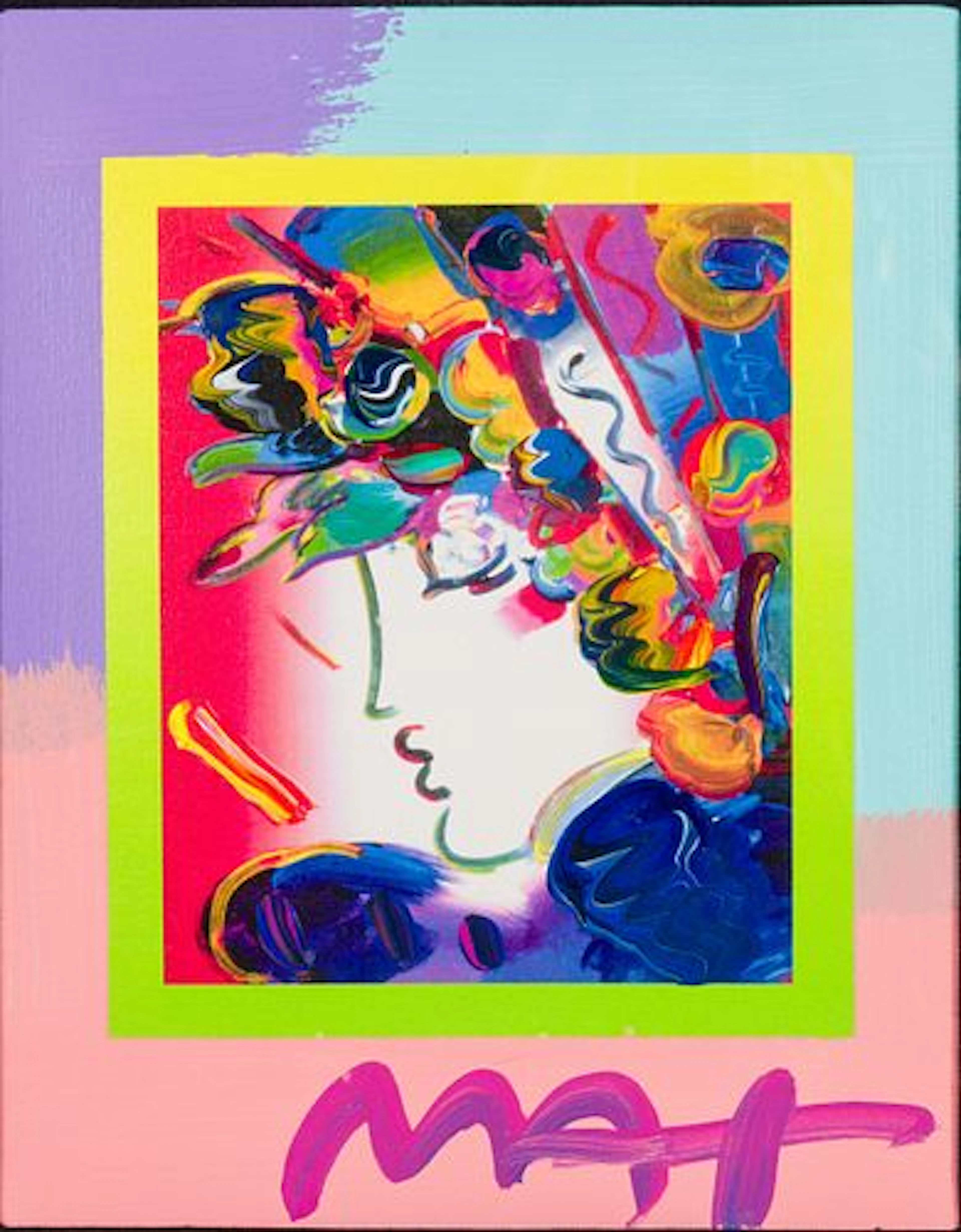 Peter Max (1937-2026) Blushing Beauty, Mixed Media