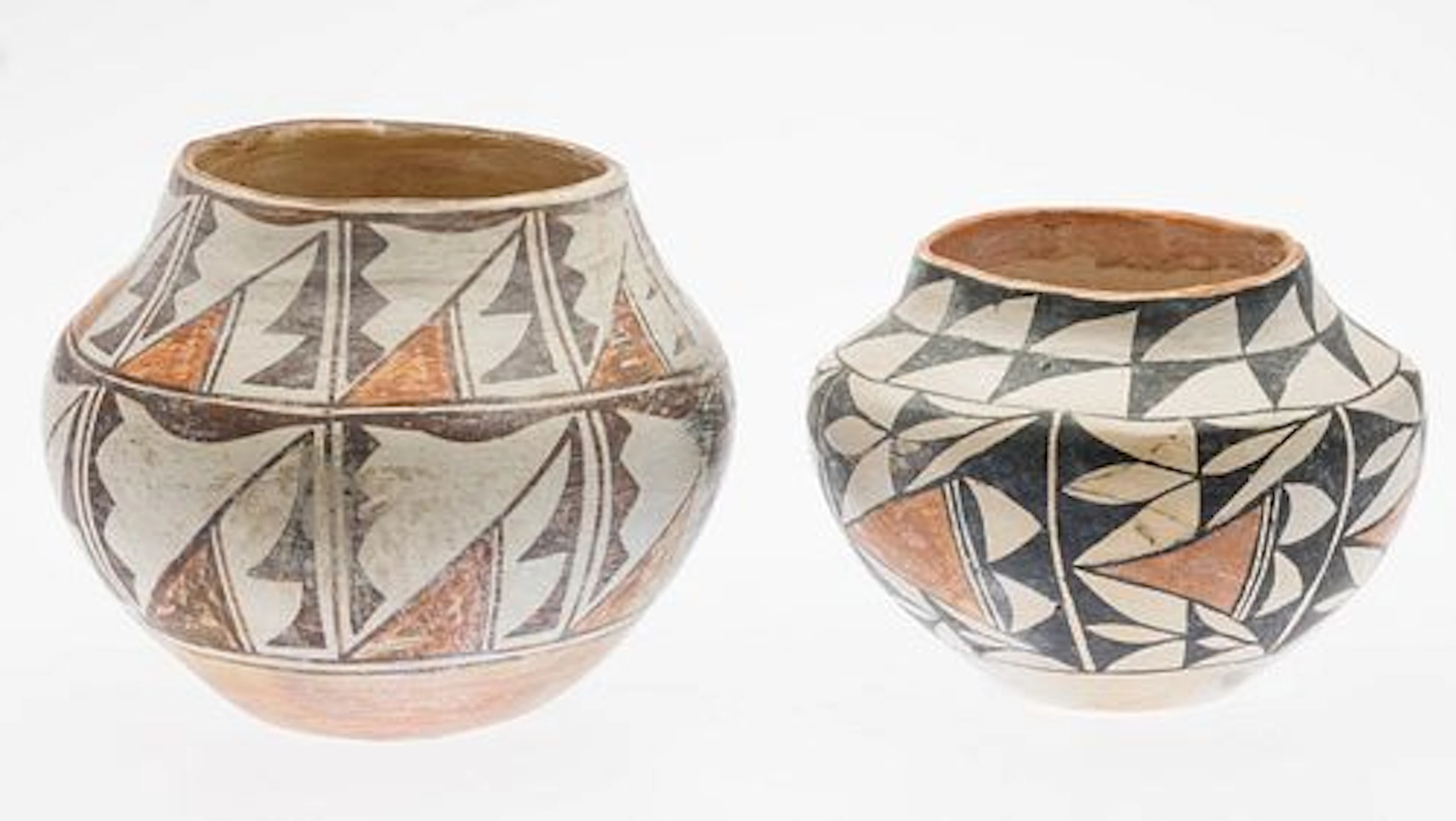 Two Acoma Polychrome Ollas, NM, 20th C