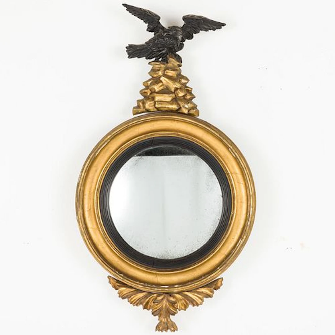 Regency Giltwood Convex Mirror, 1st Quarter 19th C