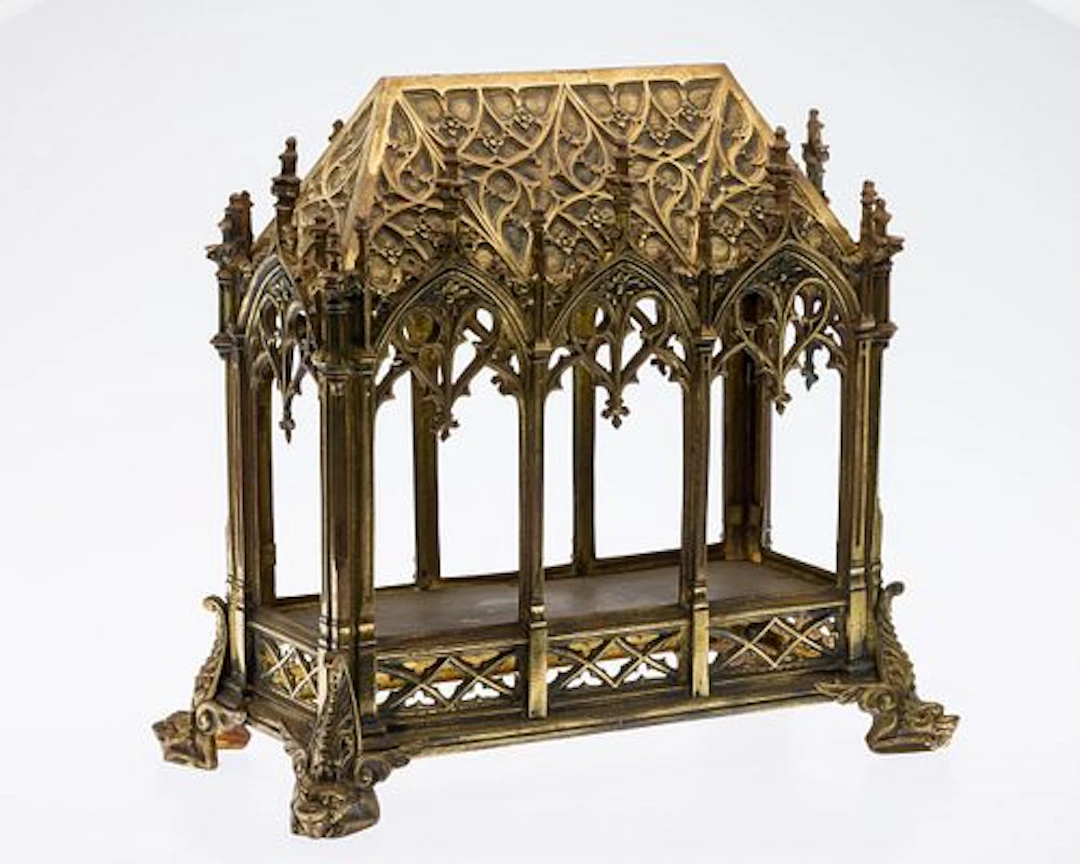 Gothic Revival Gilt-Metal Reliquary, 19th Century