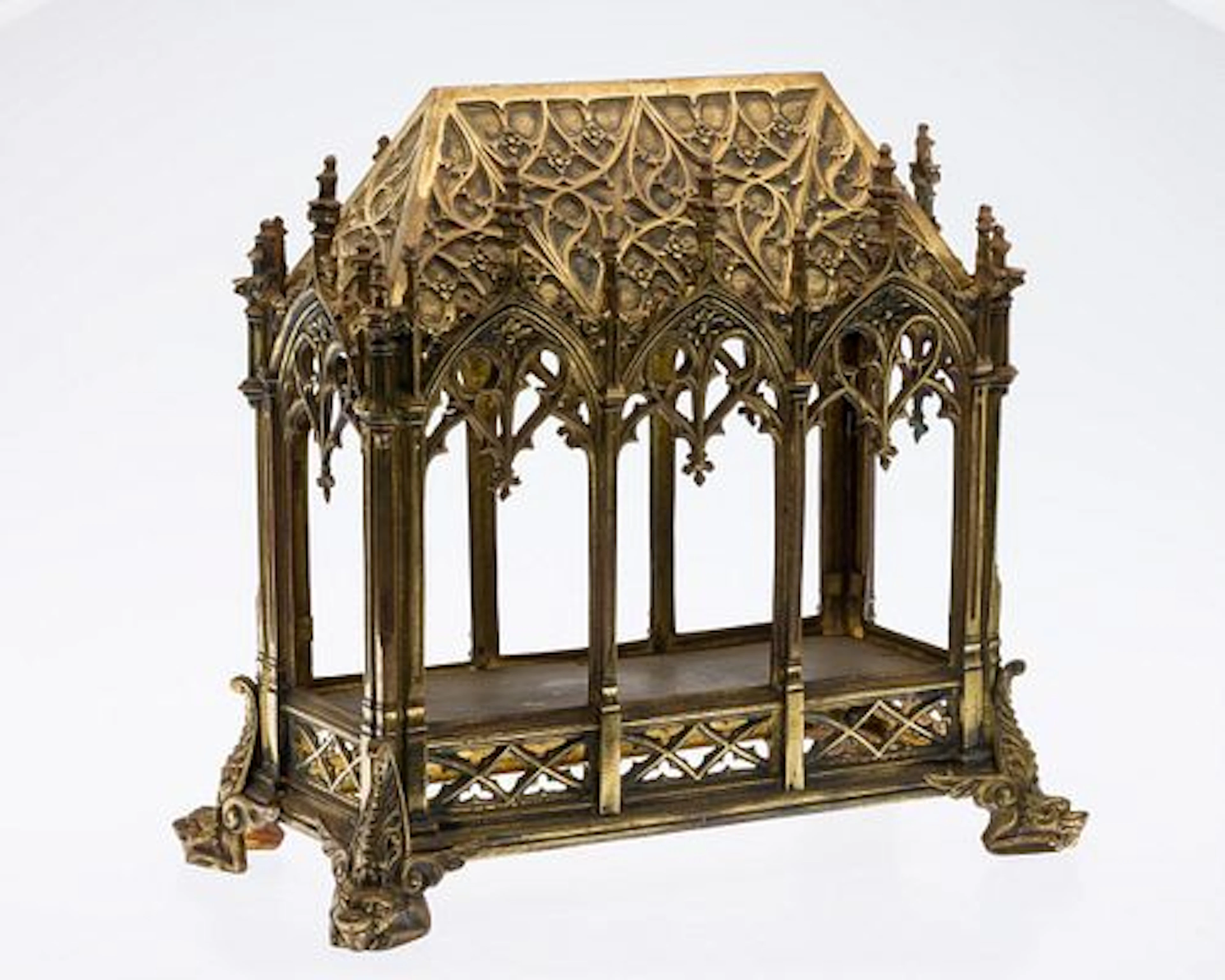 Gothic Revival Gilt-Metal Reliquary, 19th Century