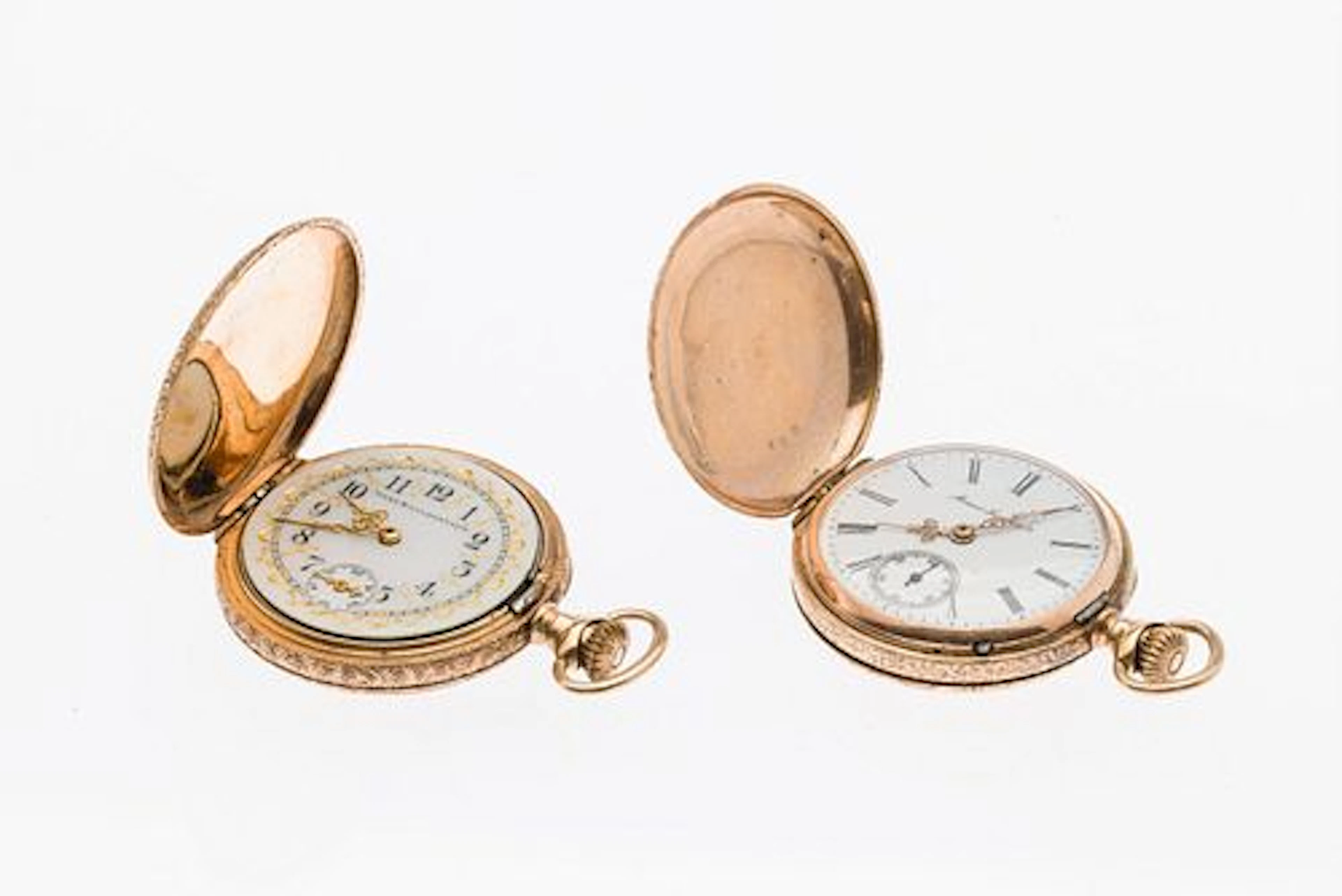 Two 14K Gold Pocket Watches