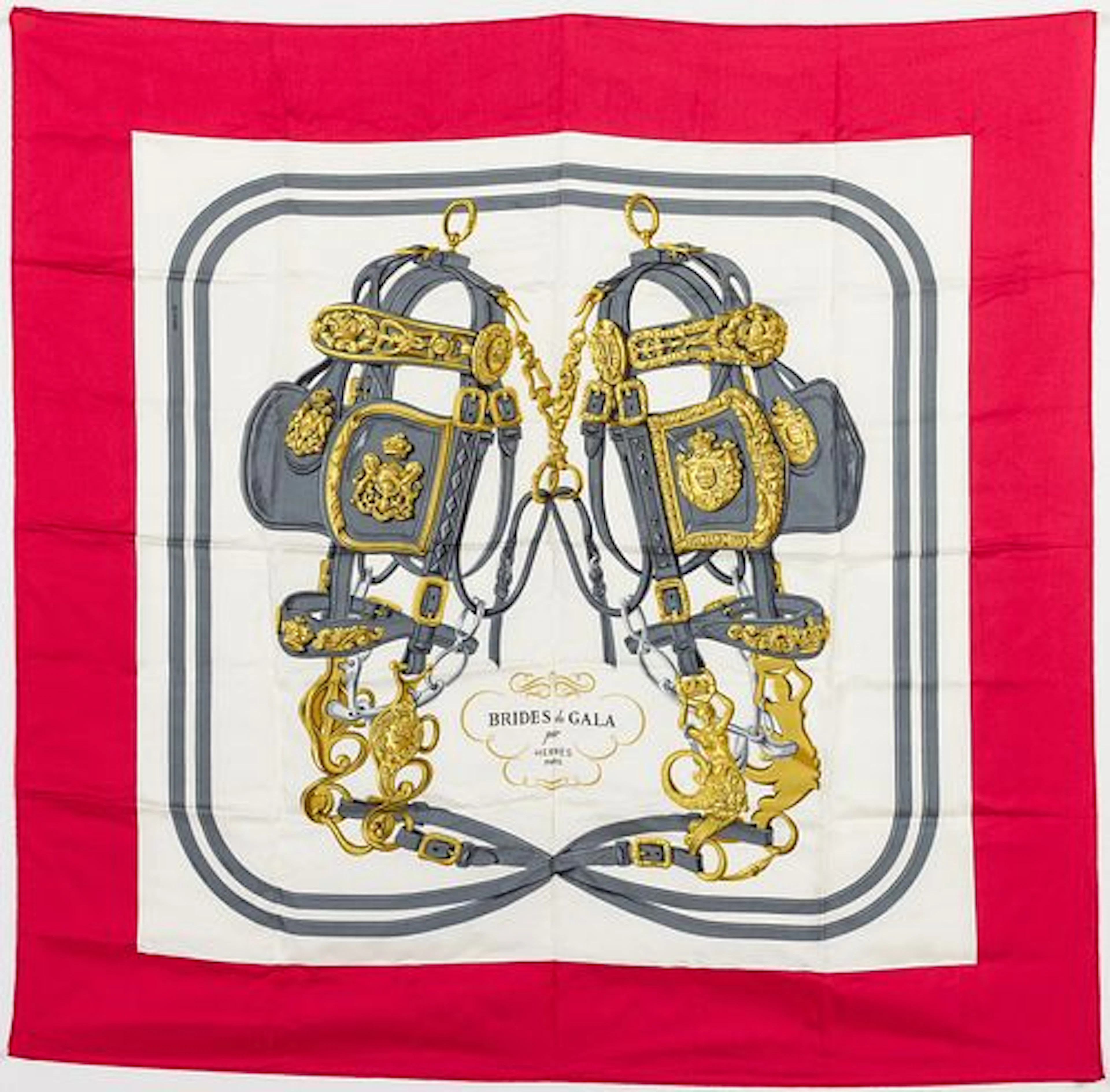 Hermes Carre 90 Brides de Gala Silk Scarf
