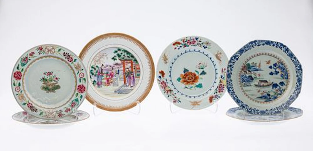 6 Chinese Export Plates, 18th Century