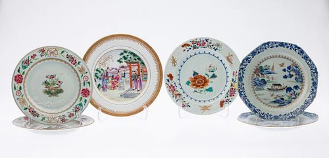 6 Chinese Export Plates, 18th Century