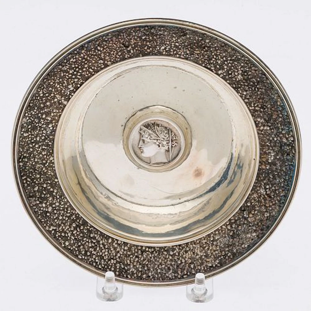 Gorham Small Bowl with Central Medallion, 19th C