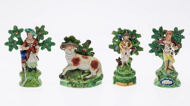 Group of 4 Early Staffordshire Figures