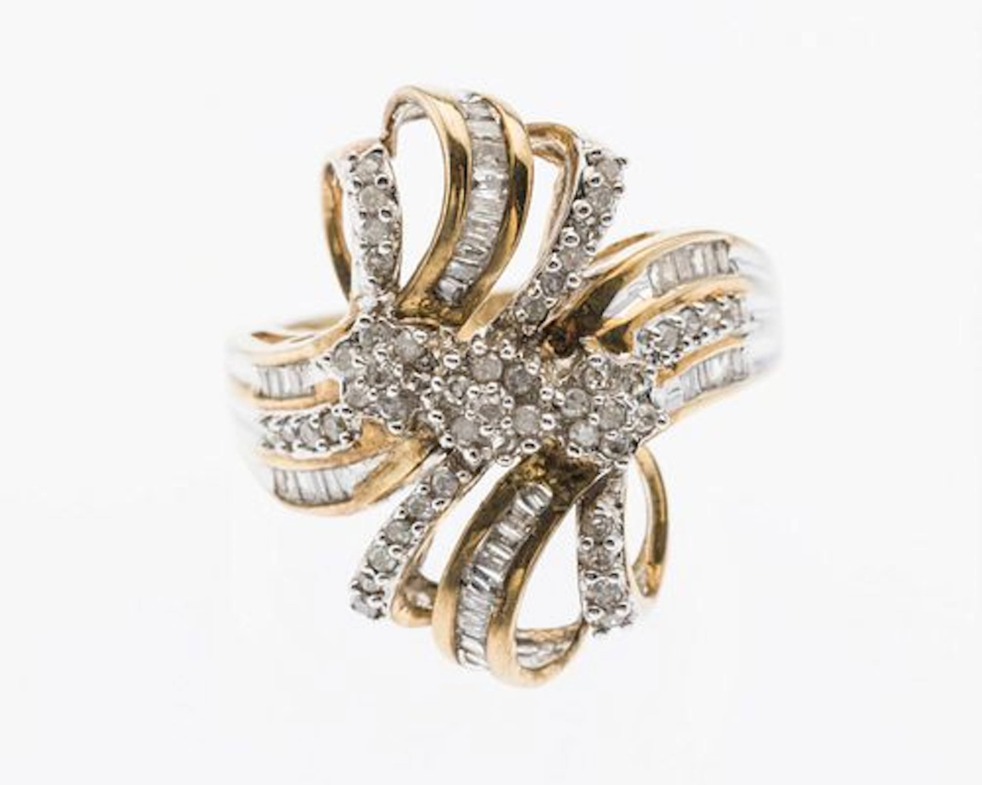 Vintage 10K Gold and Diamond Ring, Size 7.5
