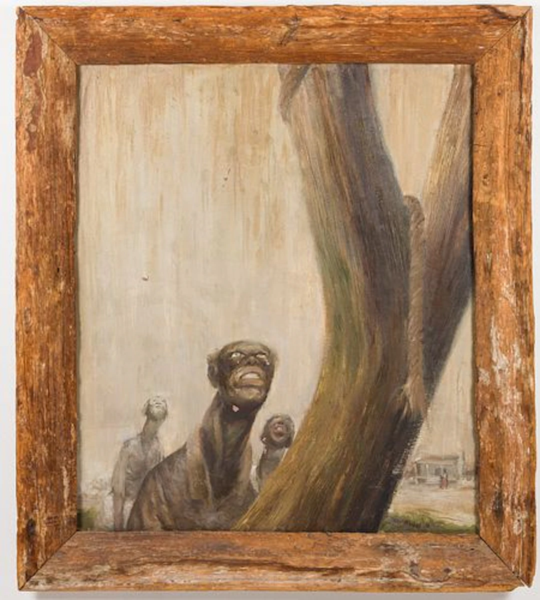 Micky Strobel, Lynching, Oil on Board, 1950