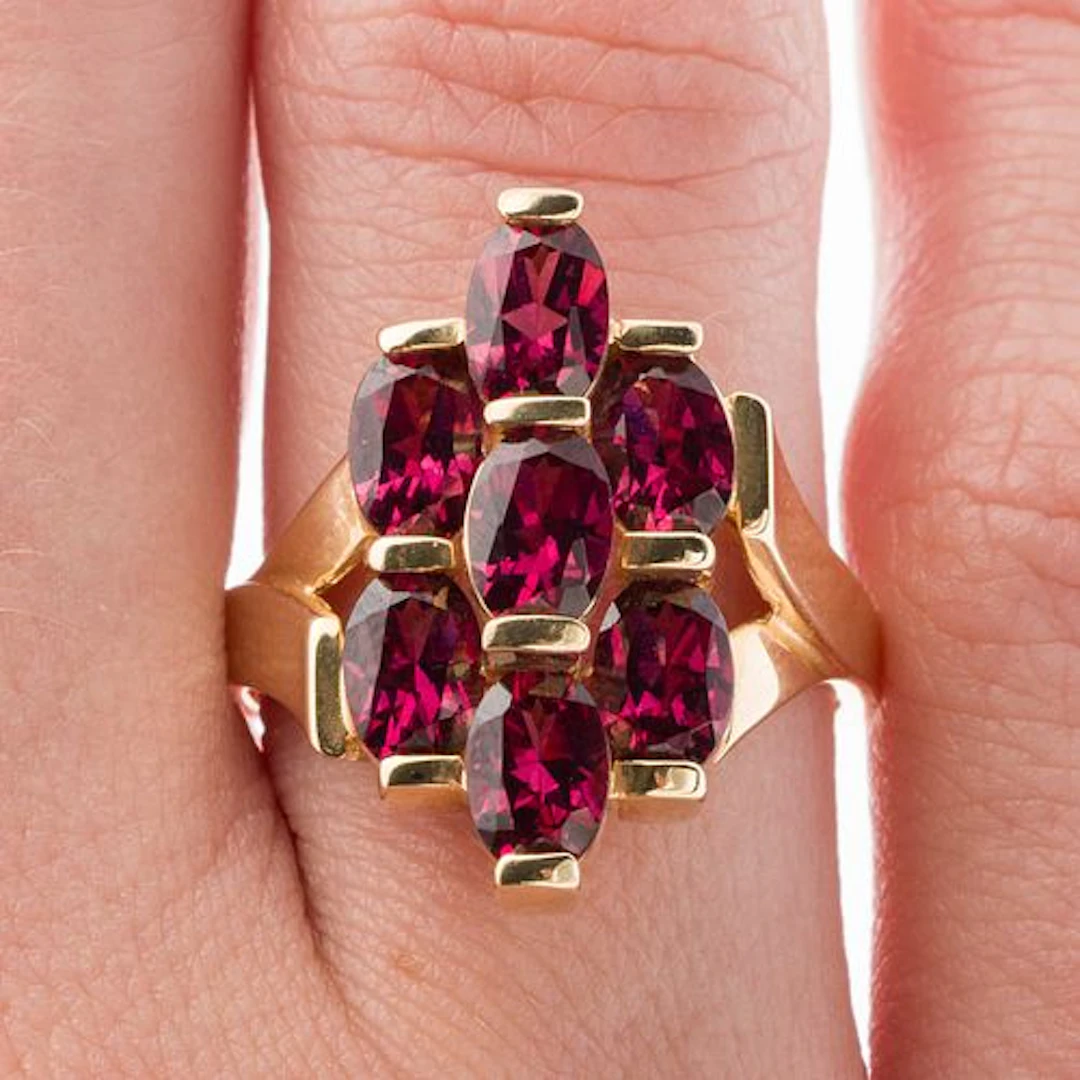 14K Gold and Tourmaline Ring, Size 7.25