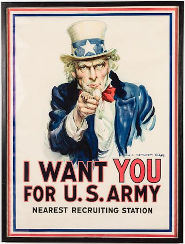 James Montgomery Flagg, Uncle Sam Poster, 1917