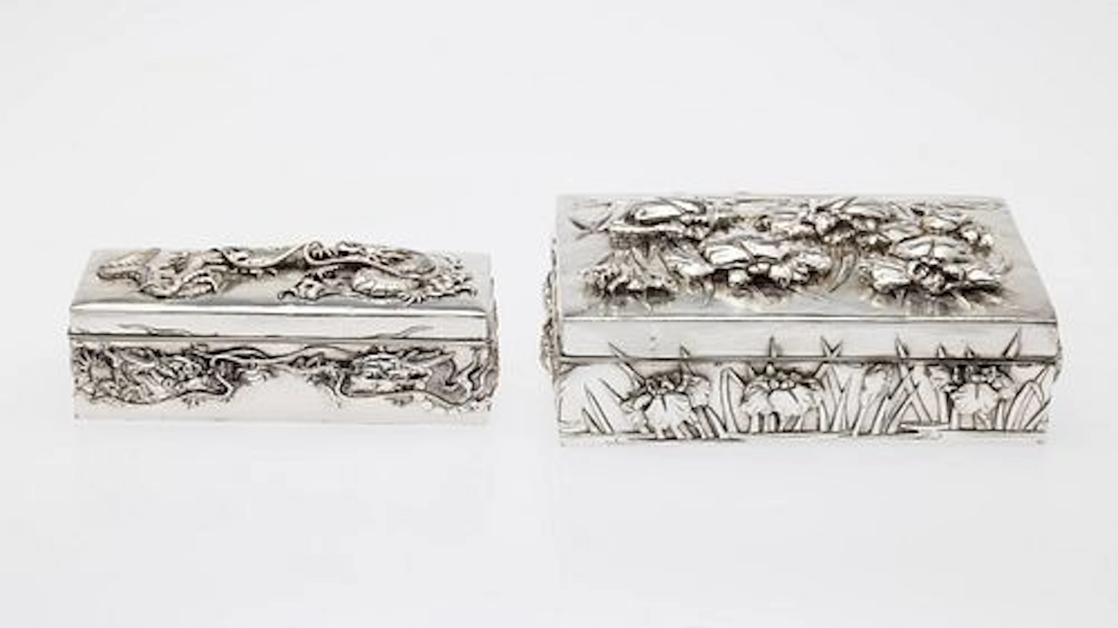 Arthur Bond Yokohama Sterling Dragon Box & Iris Box