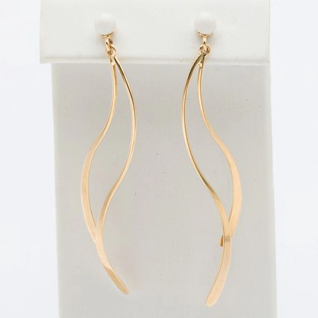 Pair of 14K Gold Earring Jackets