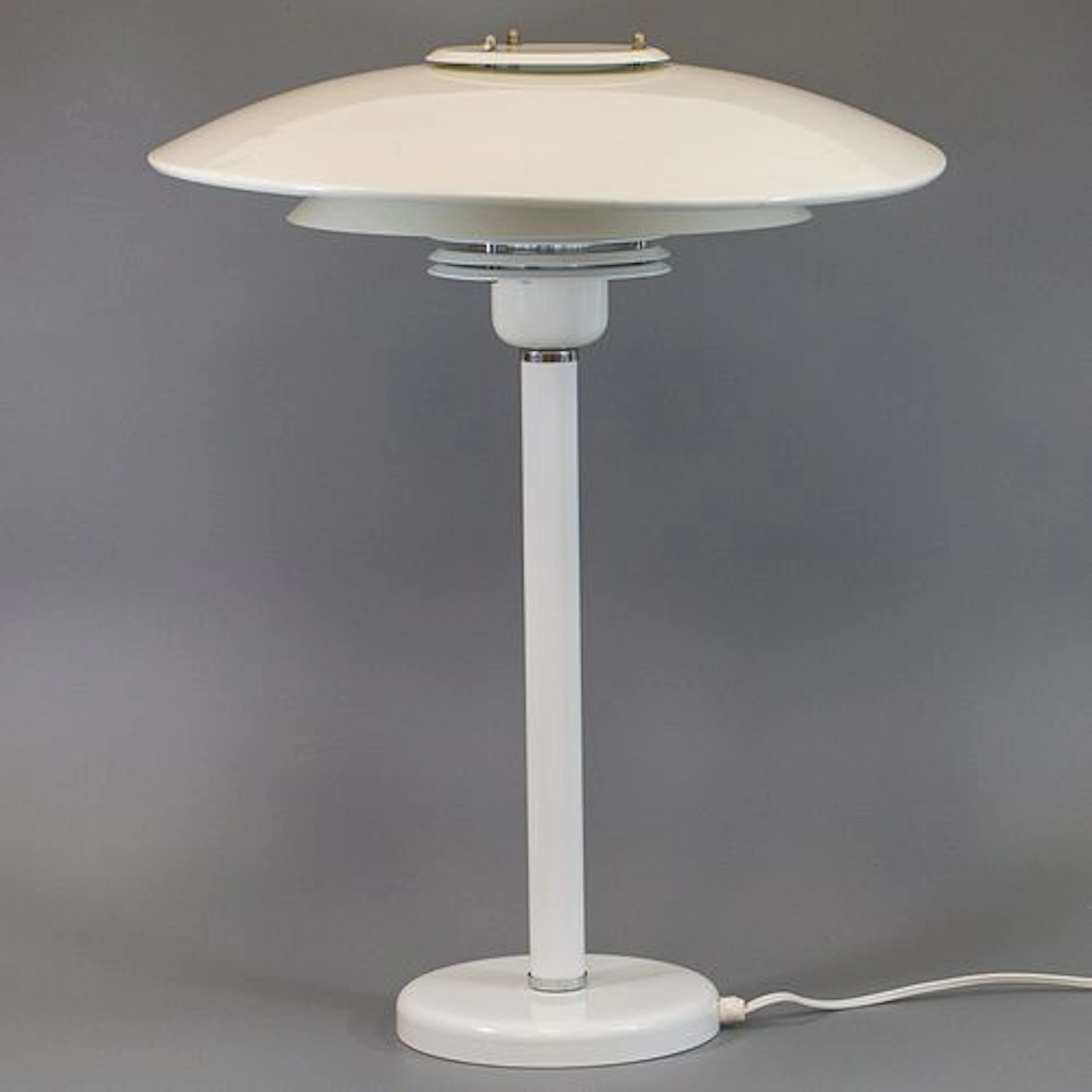 Belid Swedish White Metal Table Lamp