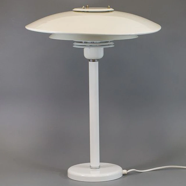 Belid Swedish White Metal Table Lamp
