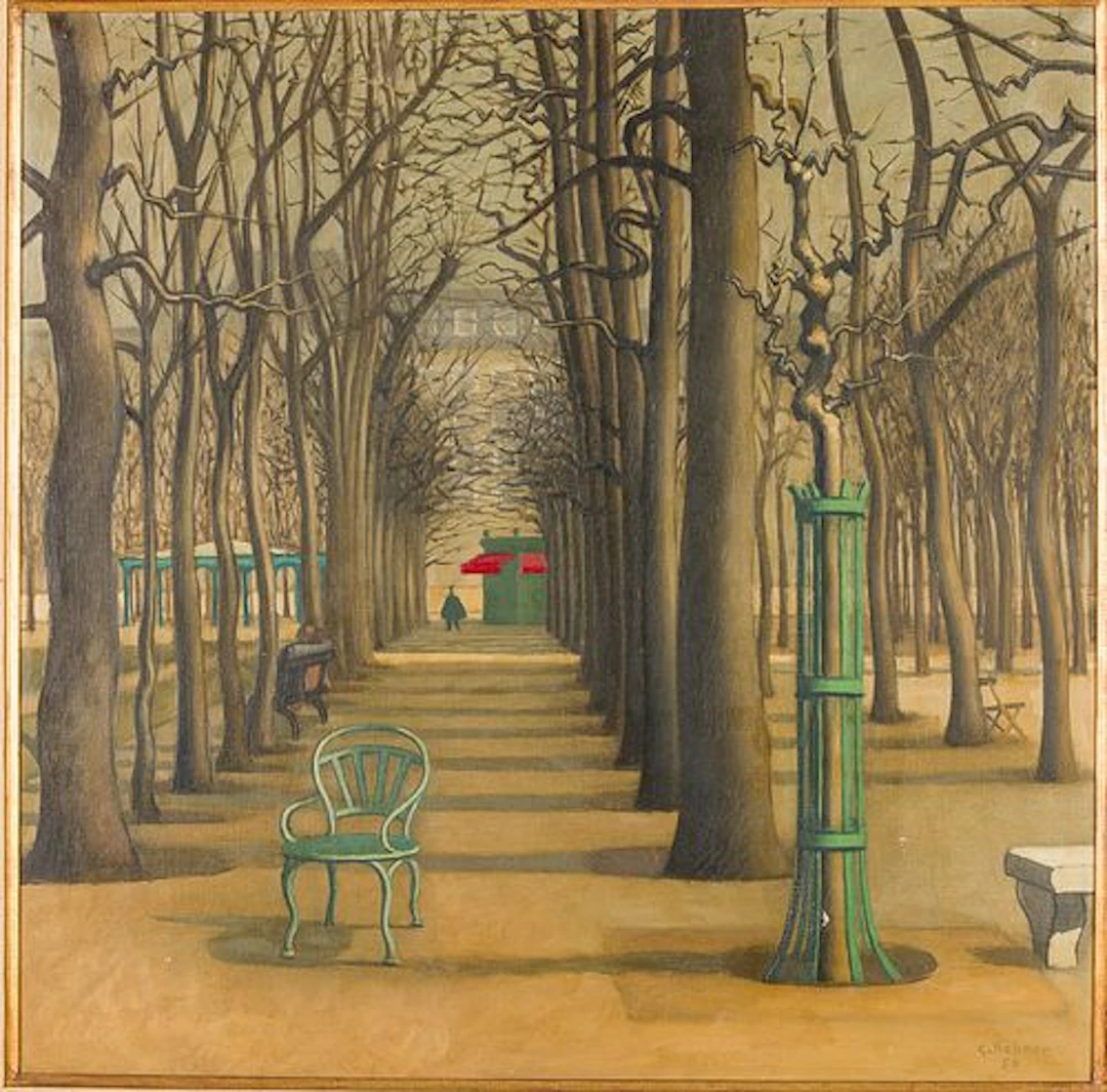 Georges Rohner (1913-2000), Tuileries, O/C, 1950