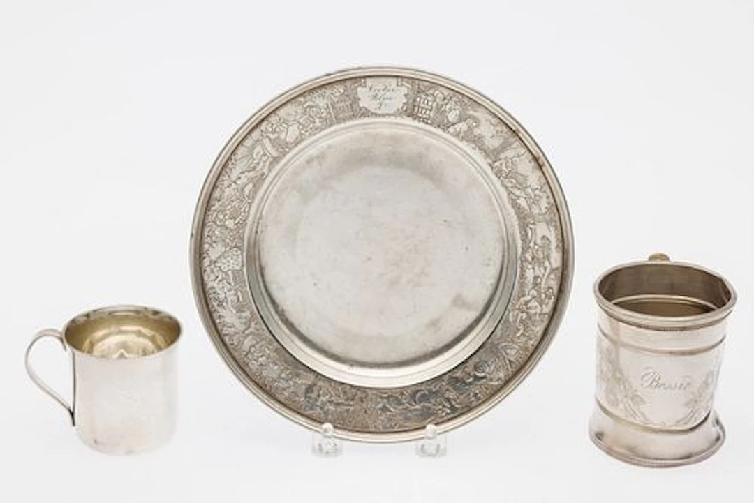 Group of Sterling Baby Articles Including Tiffany