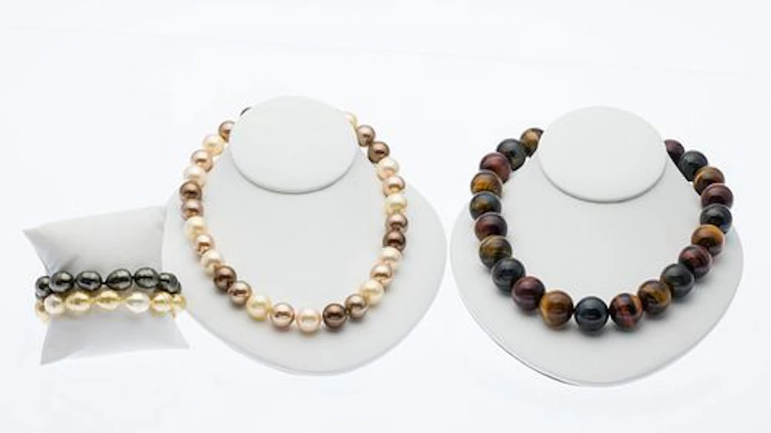 Tigers-Eye Necklace, Costume Necklace & 2 Bracelets