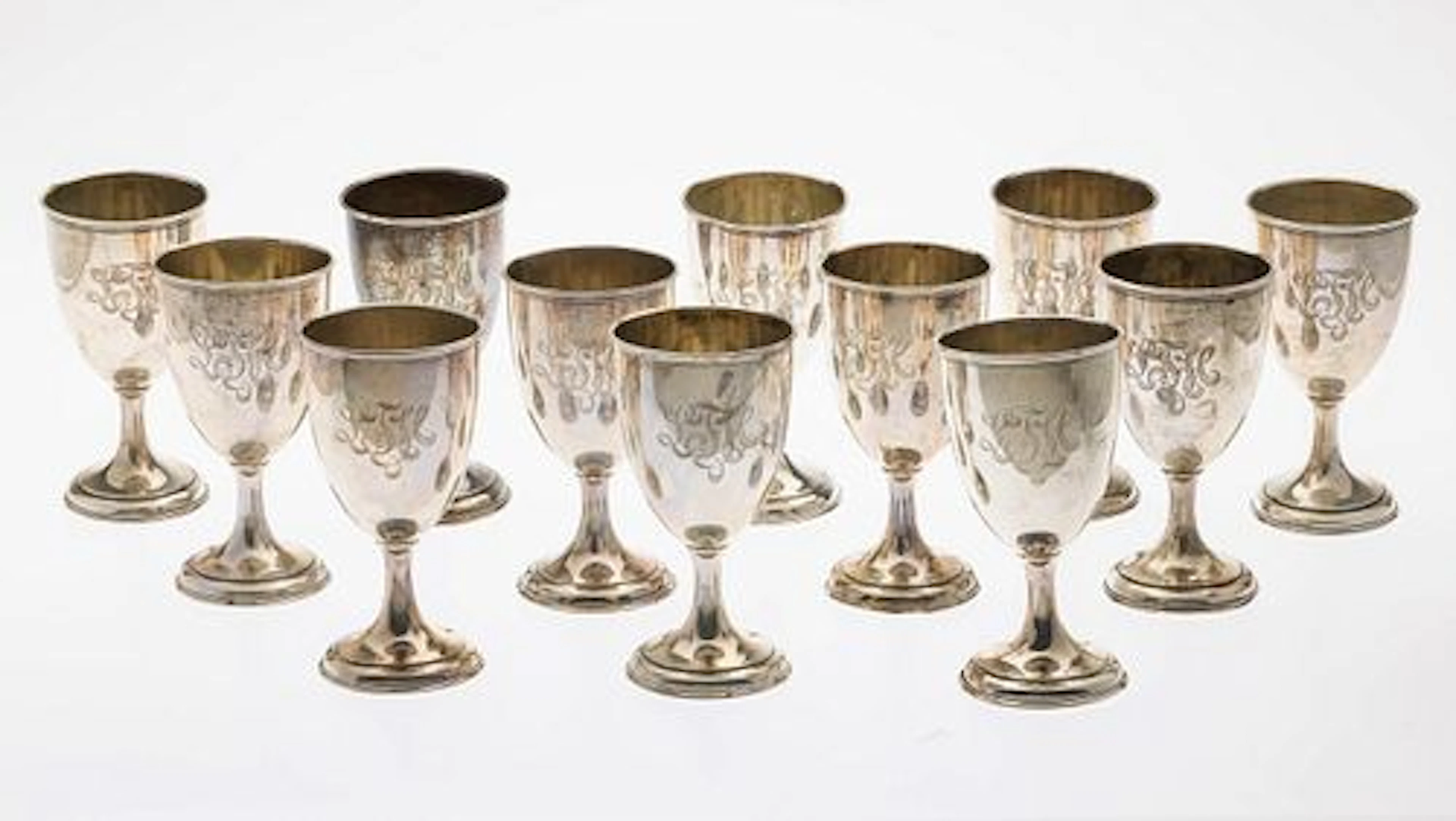 12 Wallace & Sons Sterling Silver Goblets
