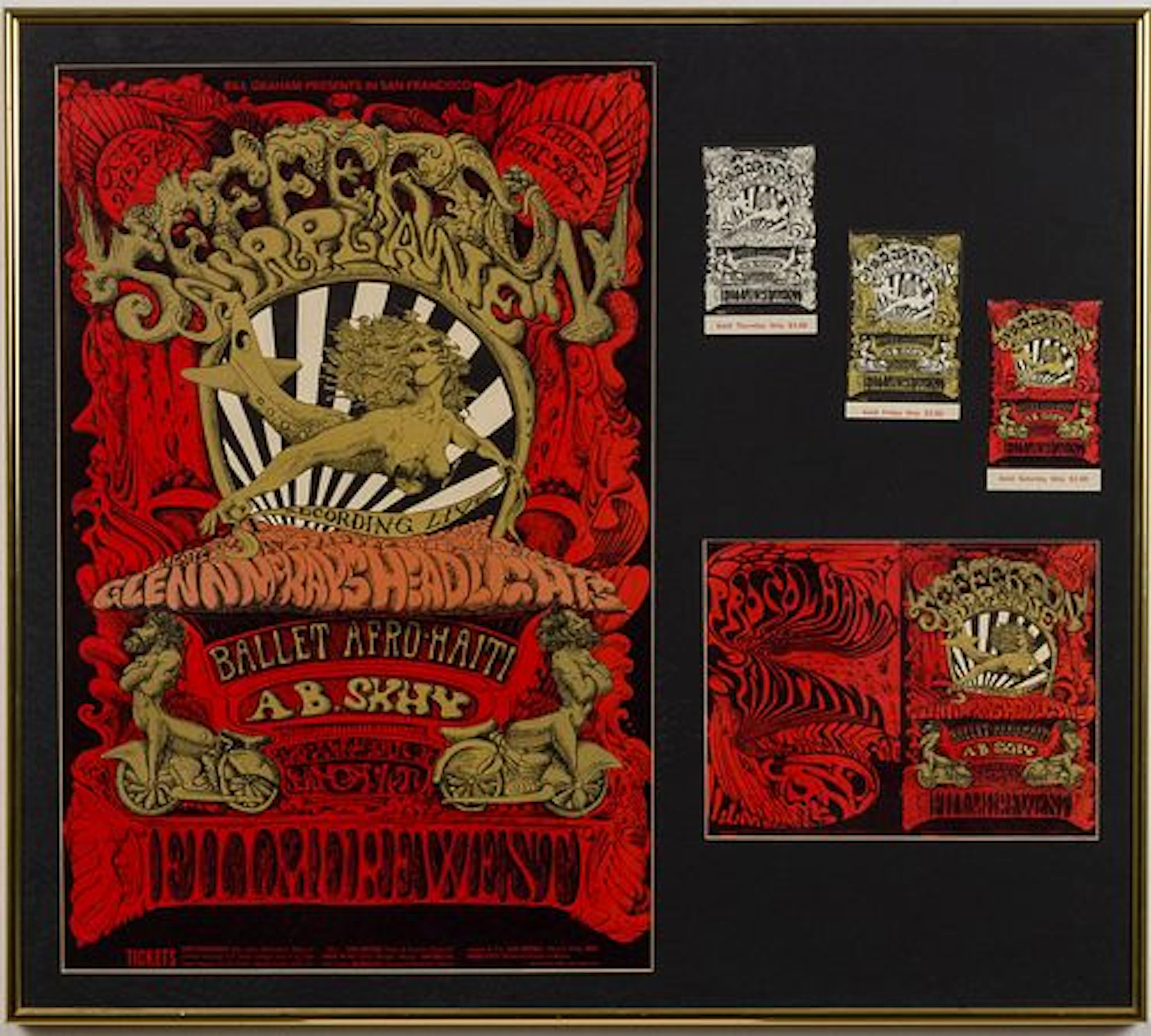 Jefferson Airplane 1968 1st Printing Concert Poster