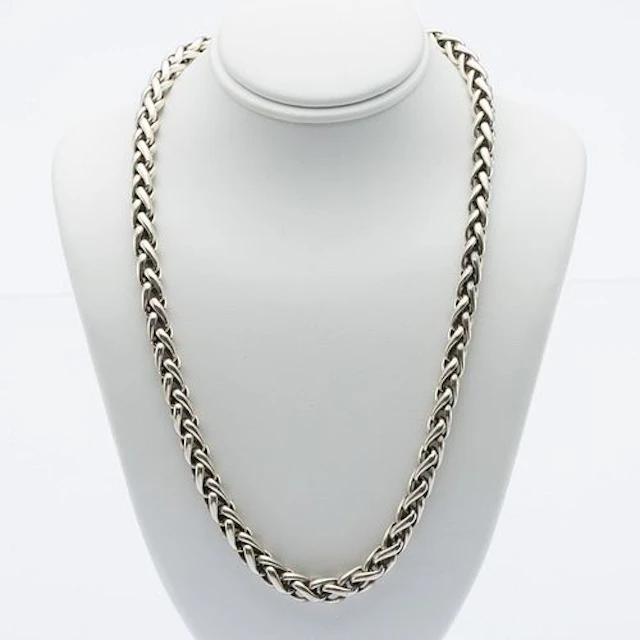 David Yurman Sterling & 14K Wheat Chain Necklace