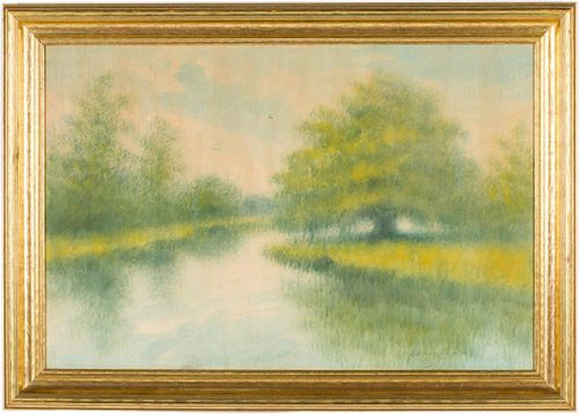 Alexander Drysdale (1870–1934) Marsh Scene, Oil Wash
