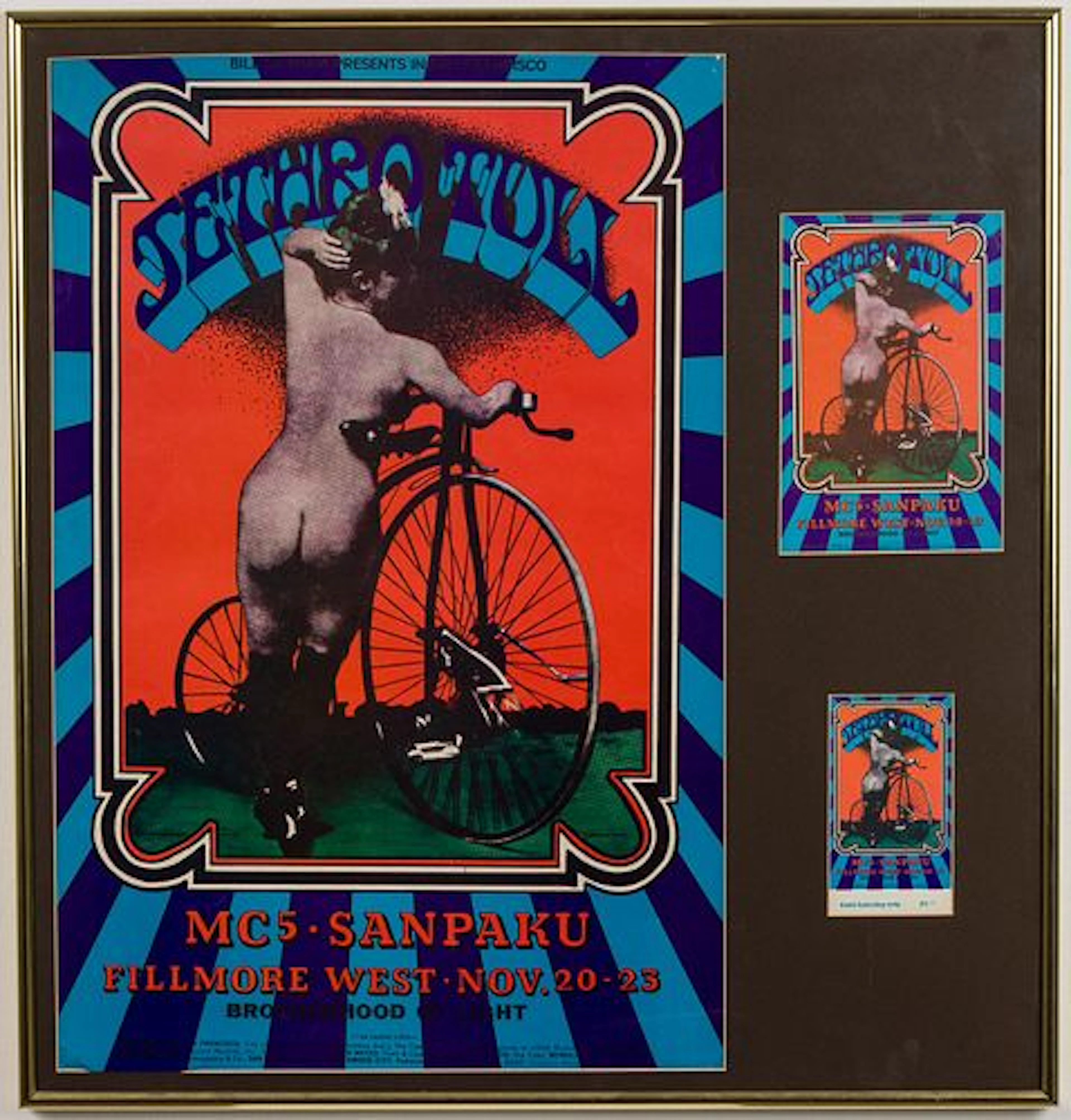 "Jethro Tull" 1969 1st Printing Concert Poster