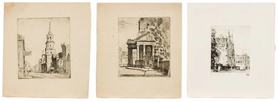 Christopher Murphy Jr., 3 Charleston Etchings