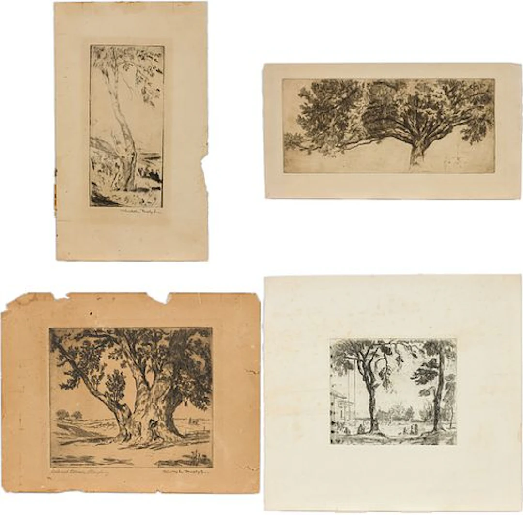 Christopher Murphy Jr., 4 Nature Etchings