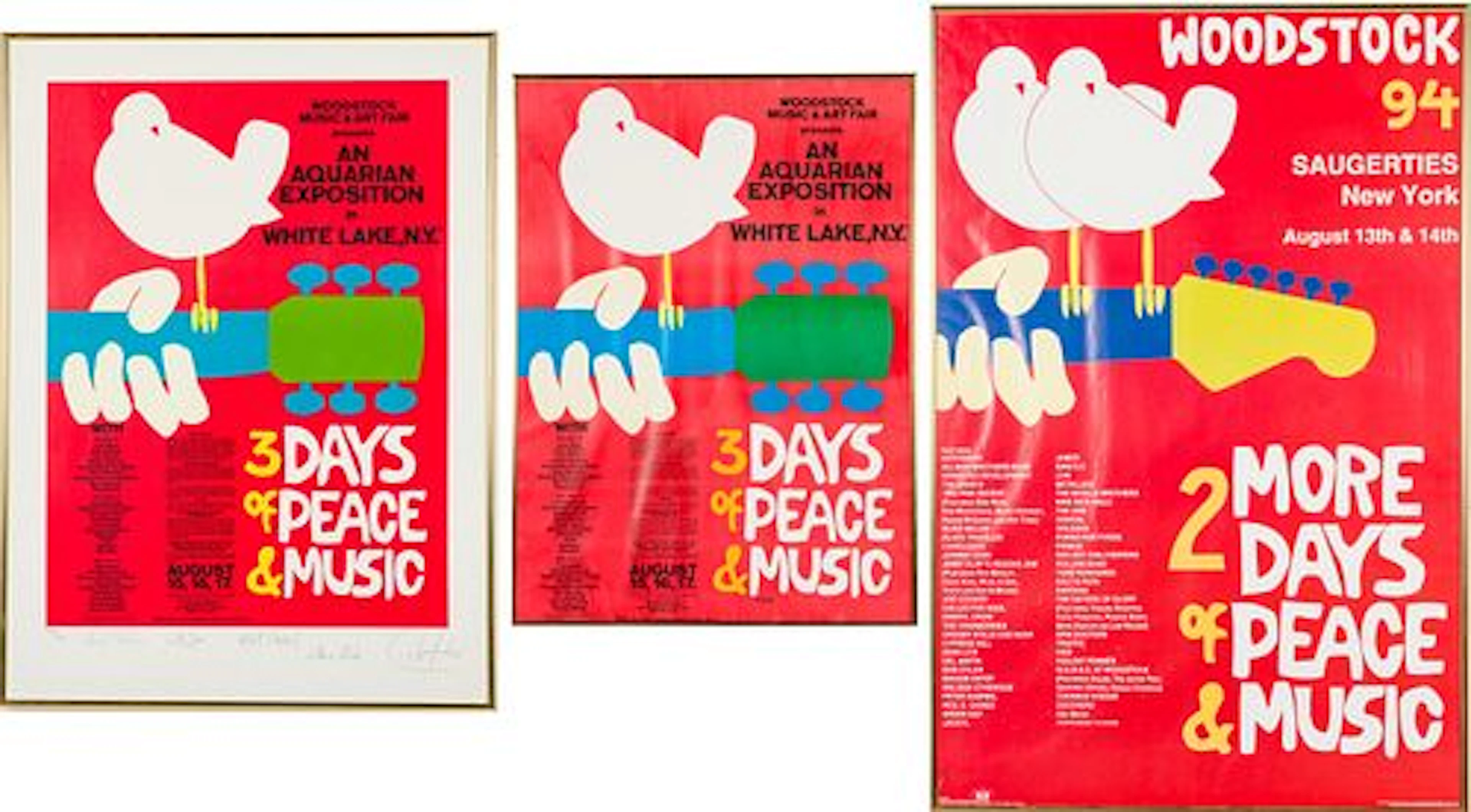 Three Woodstock Concert Posters