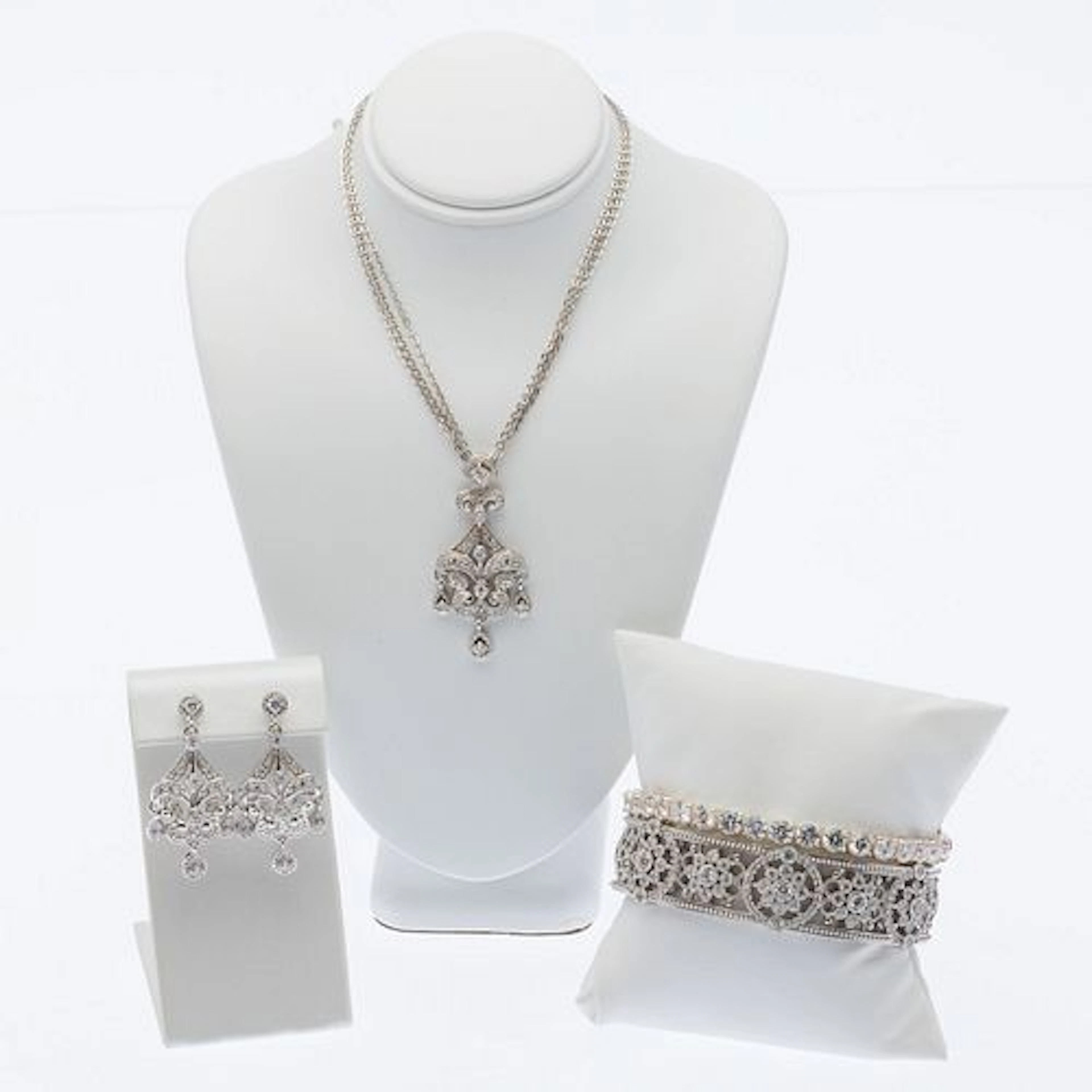 Group of Sterling Silver and CZ Jewelry, 4 pcs.