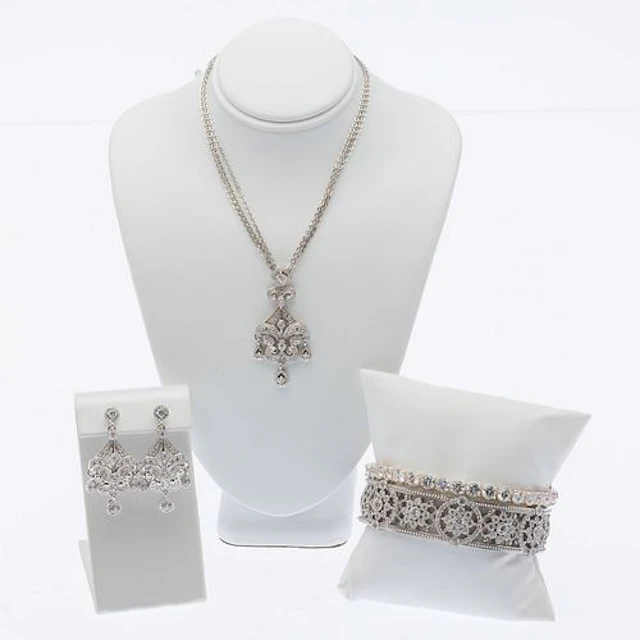 Group of Sterling Silver and CZ Jewelry, 4 pcs.