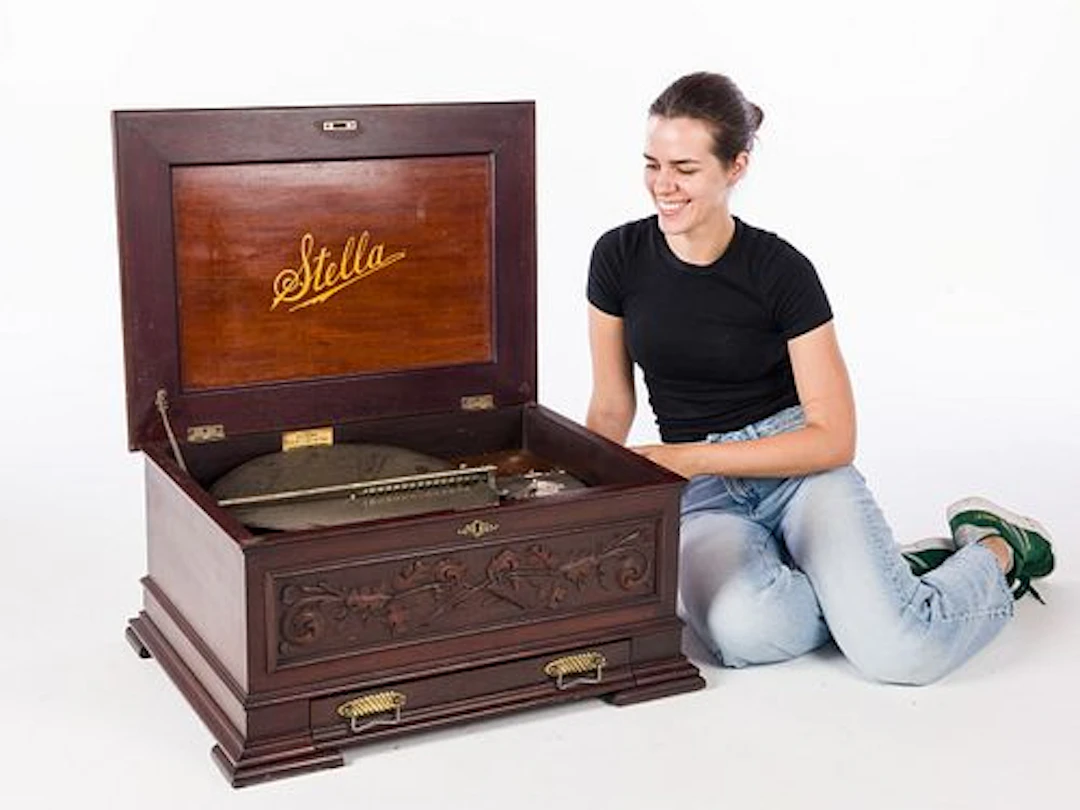 Stella Music Box in a Mahogany Case, 19th C
