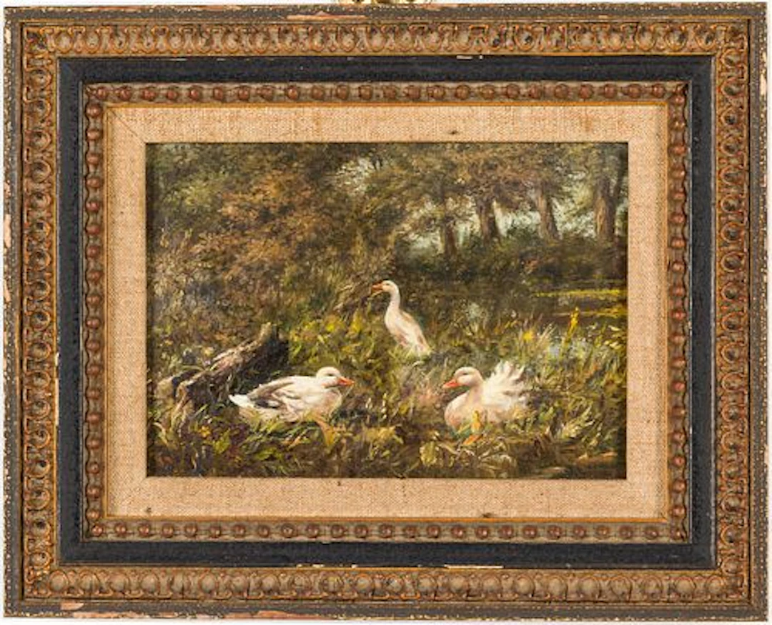 Unsigned, Ducks, Oil on Board