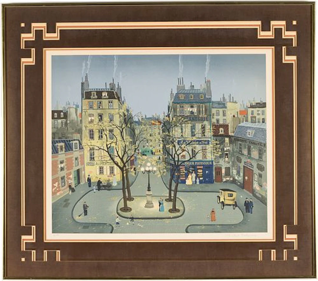 Michel Delacroix (b. 1933), Place Furstenburg, Litho