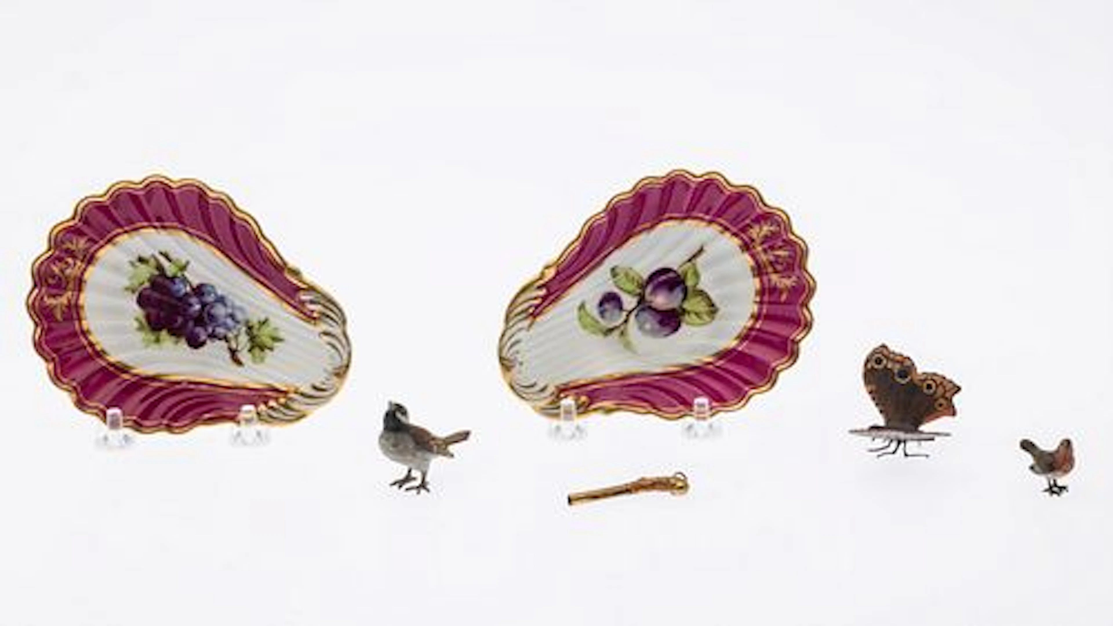 Group of 7 Decorative Porcelain and Metal articles