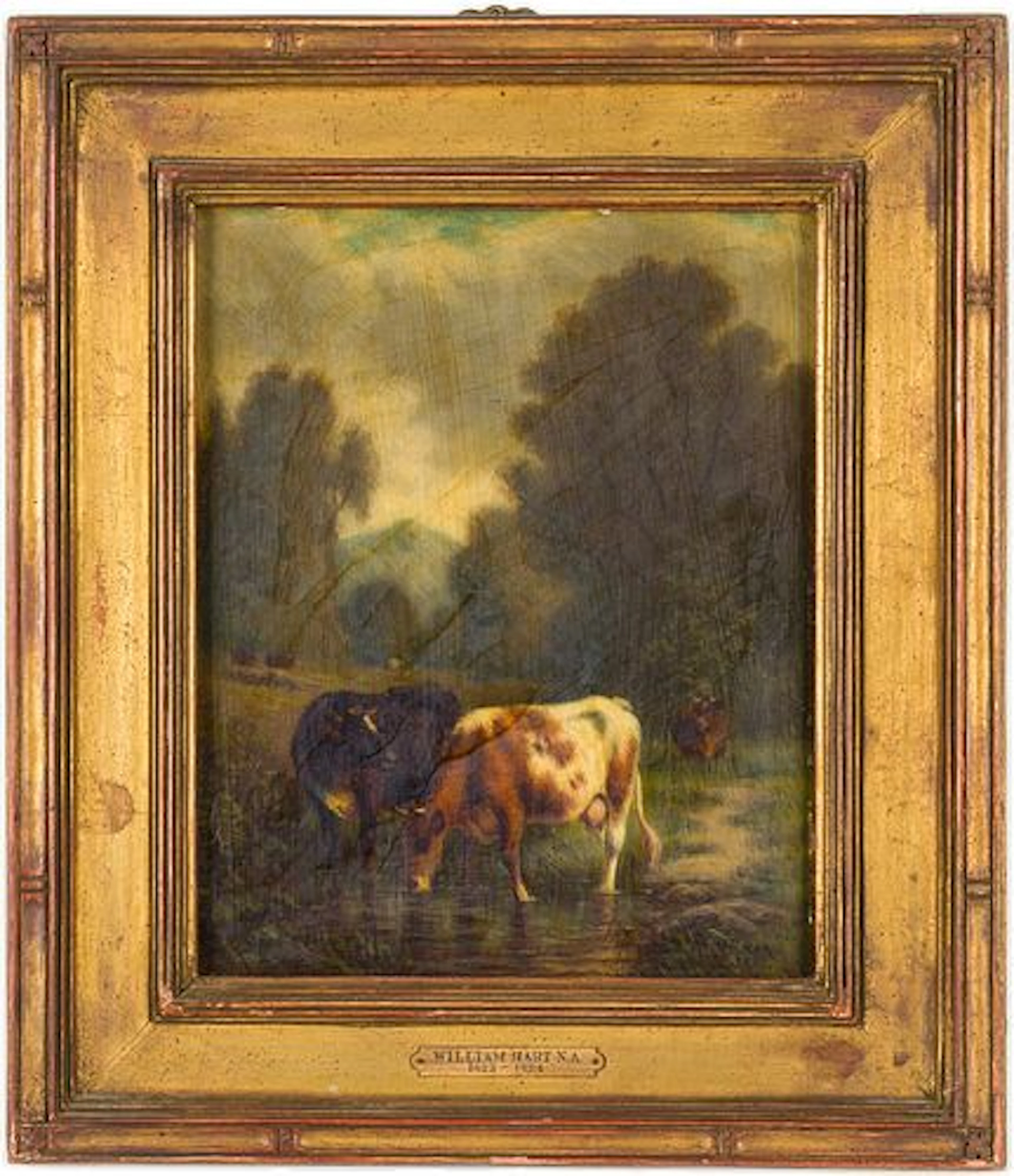 William Hart (Scottish, 1823-1894), Cows, O/B, 1883