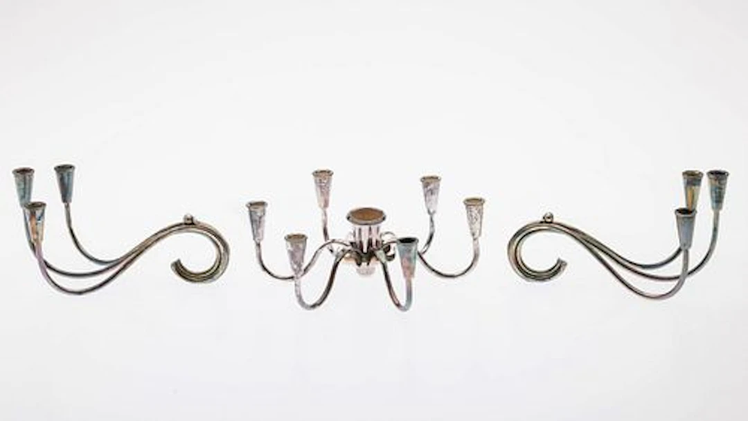 3 Danish Carl Christensen Silverplate Candle Holders