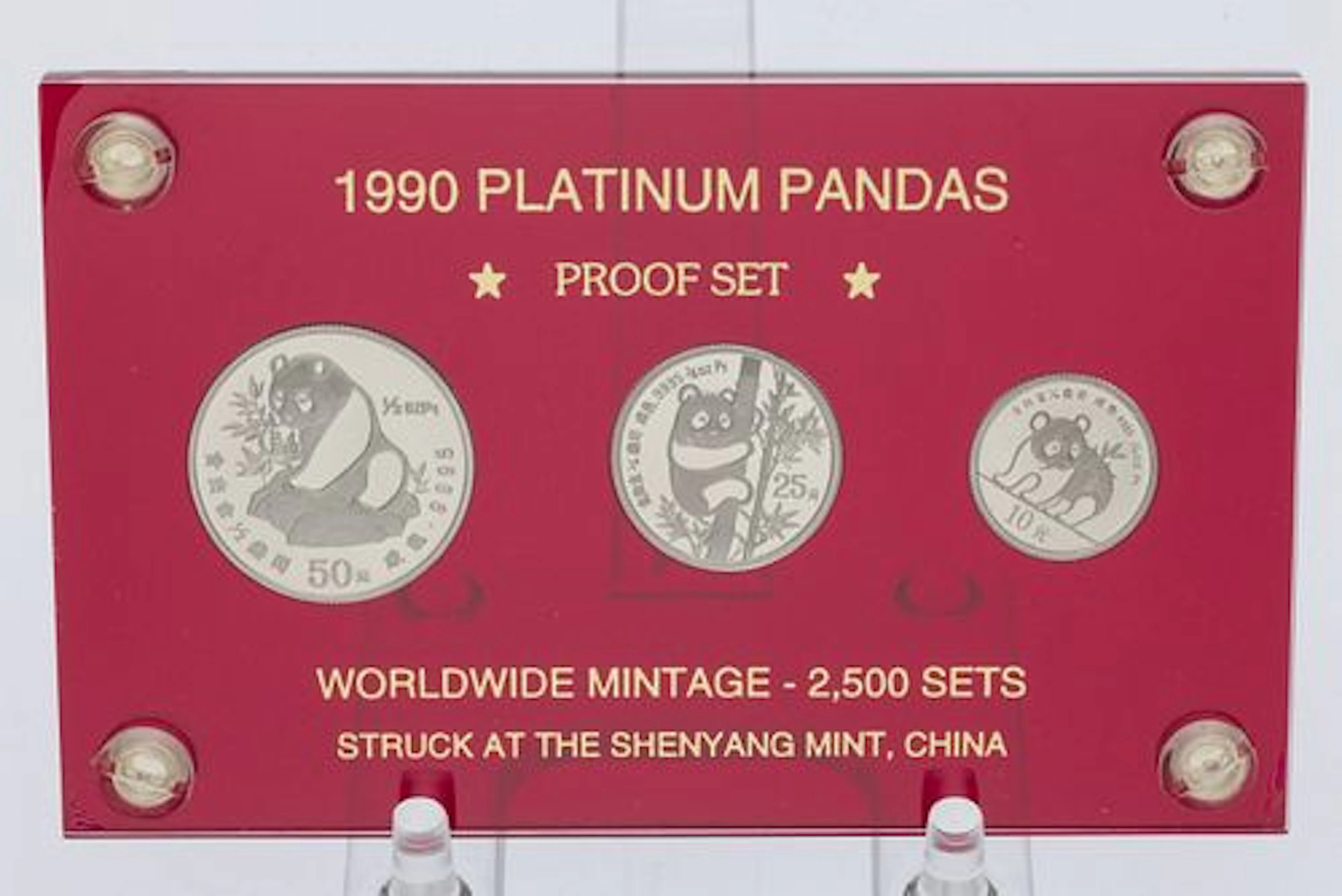 1990 Platinum Pandas Proof Set