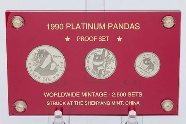 1990 Platinum Pandas Proof Set