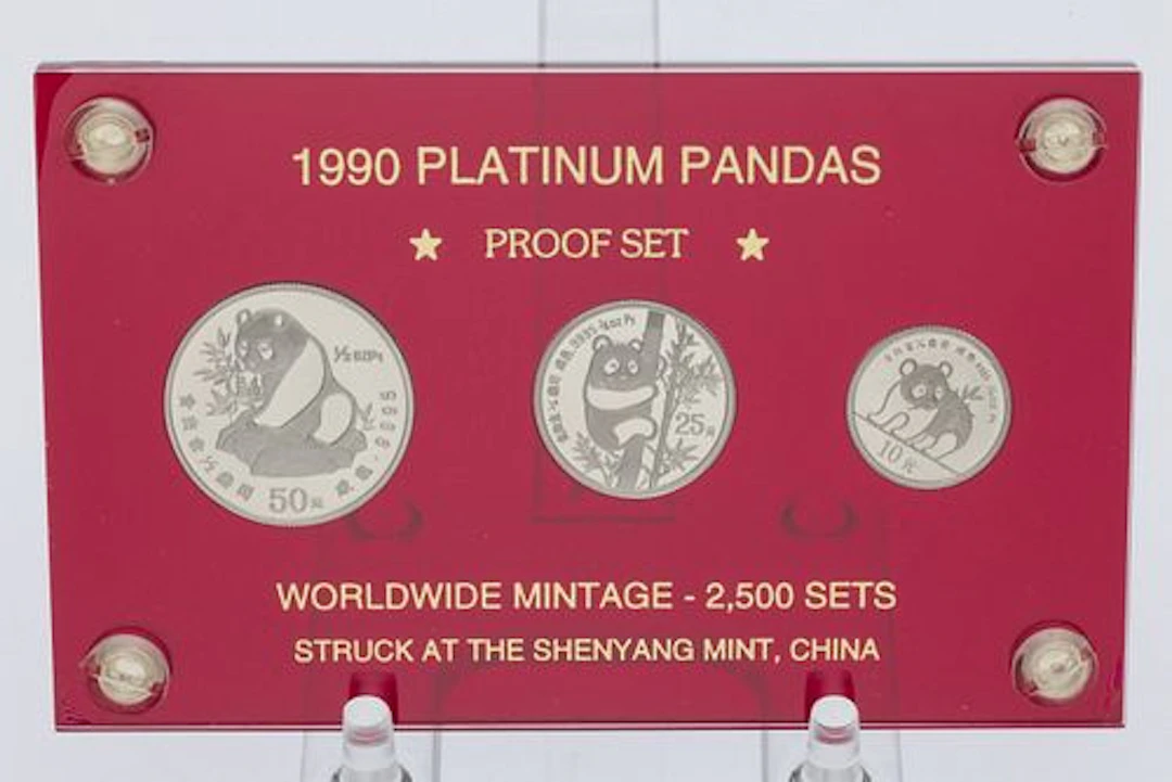 1990 Platinum Pandas Proof Set