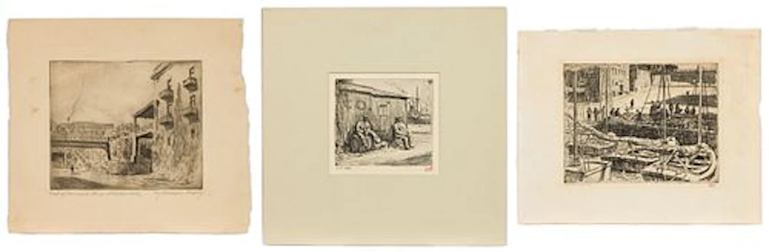 Christopher Murphy Jr., 3 Savannah Harbour Etchings