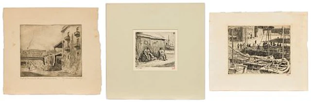 Christopher Murphy Jr., 3 Savannah Harbour Etchings