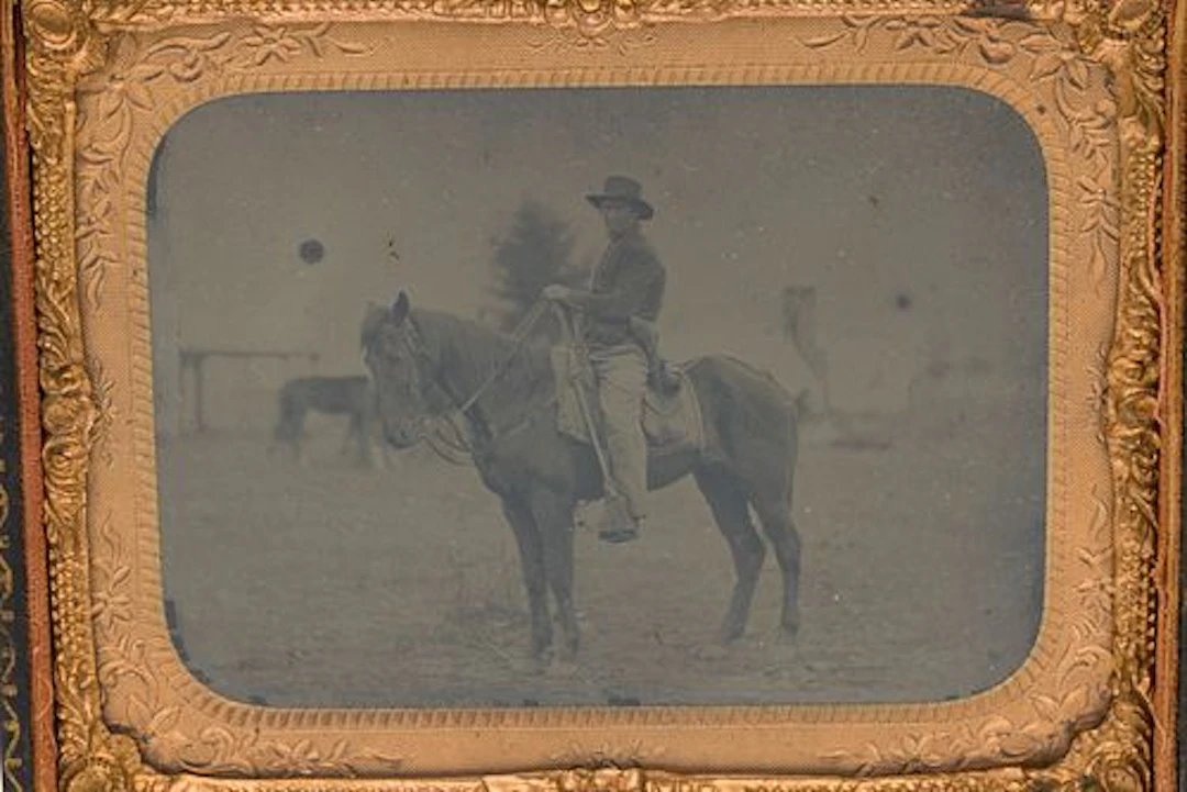 Daguerreotype of a Man on Horseback, 19th C