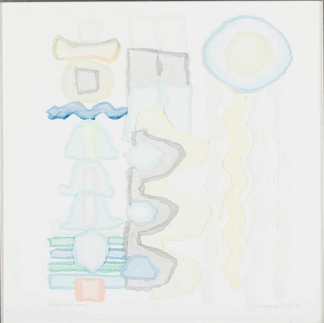 Barbara Brozik), Peppermint Rain, Mixed Media, 1982