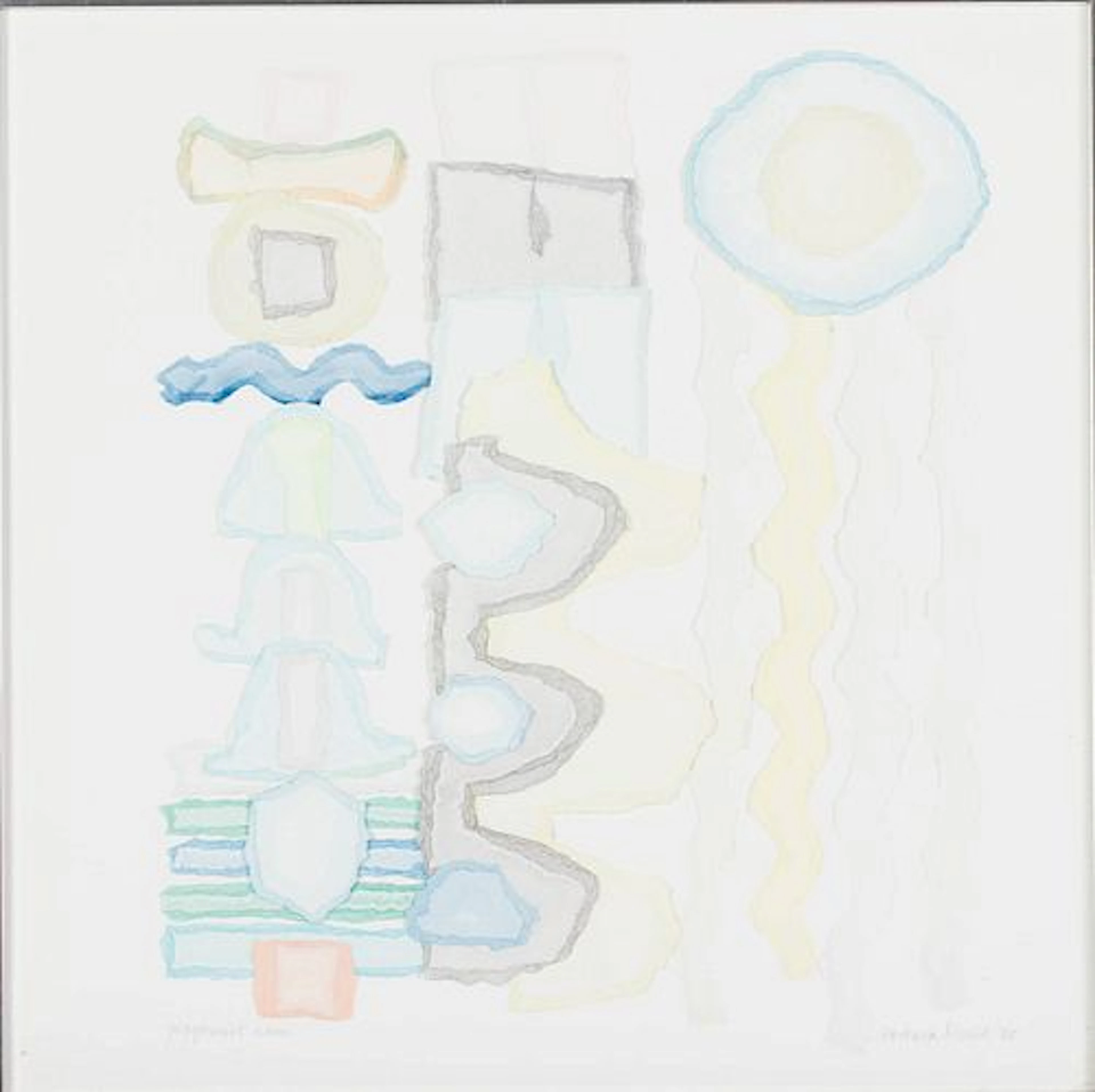 Barbara Brozik), Peppermint Rain, Mixed Media, 1982