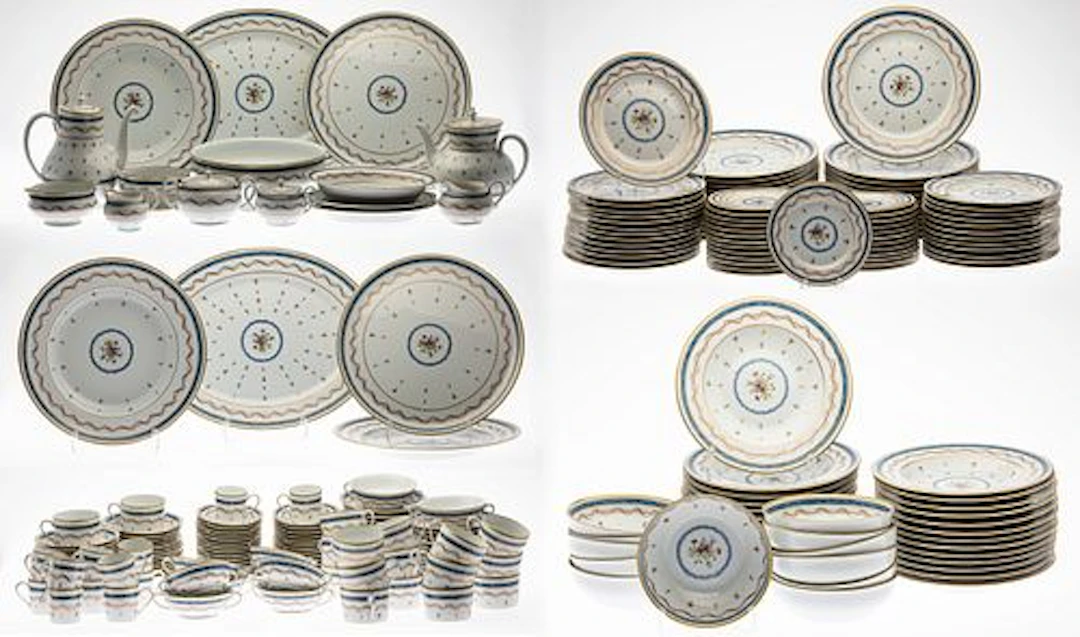 Haviland Limoges Vieux Paris Bleu Porcelain, 290 pcs