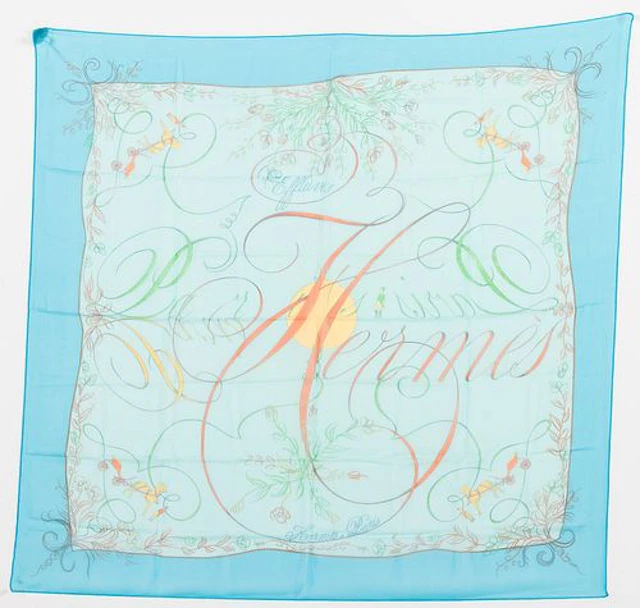 Hermes Effluves Silk Mousseline Scarf